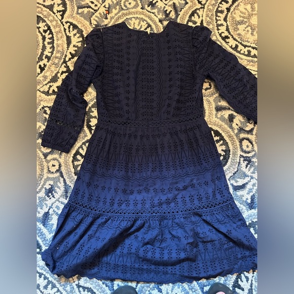J Crew Navy Blue Lace Dress - Picture 1 of 3